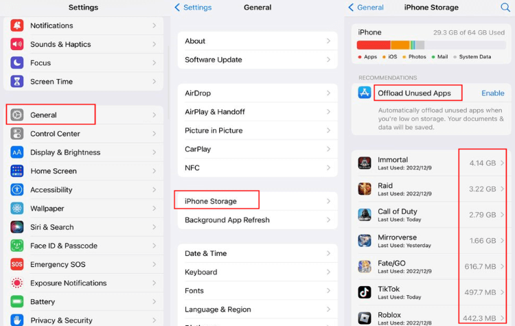 check memory status when iphone screen flashing