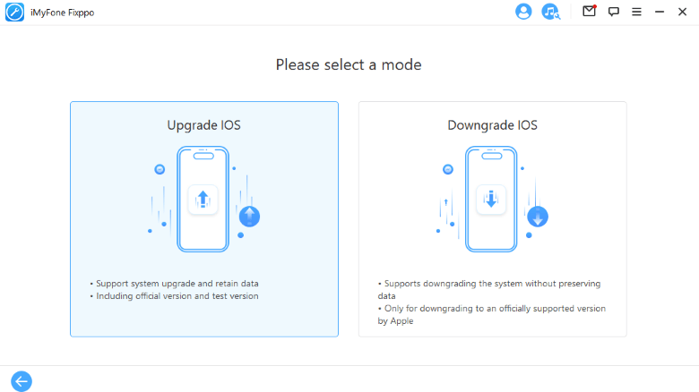 select upgrade ios