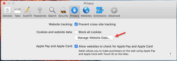 clear Safari cache and cookies Mac