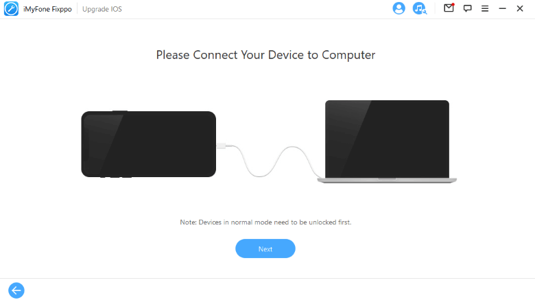 connect device to computer to upgrade ios