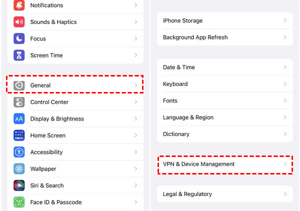 delete iOS firmware from vpn device management