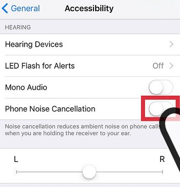 disable noise cancellation