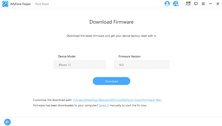 download firmware under fixppo