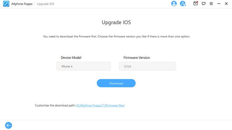 download firmware to upgrade ios