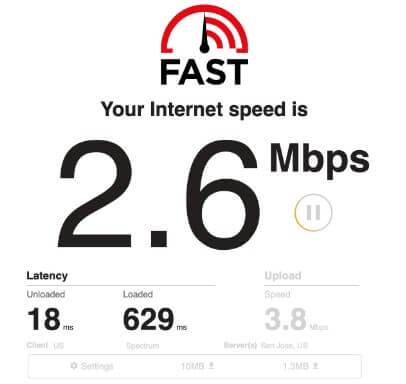 fast test internet connection