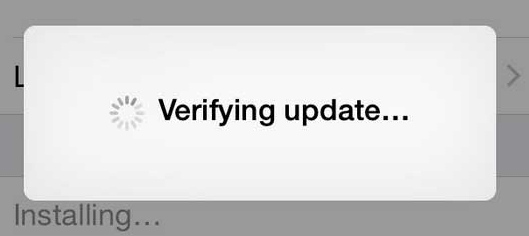 iPhone stuck on verifying update