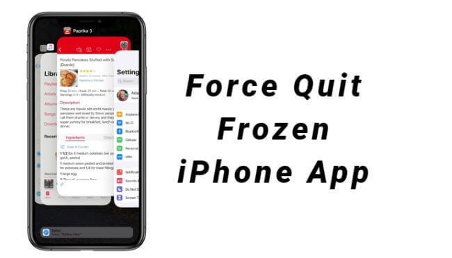 force quit frozen iphone app