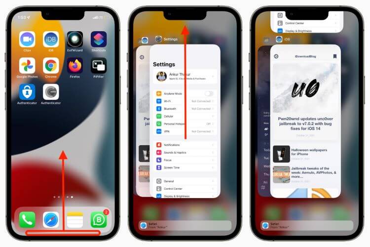 force quit frozen apps on iphone with face id