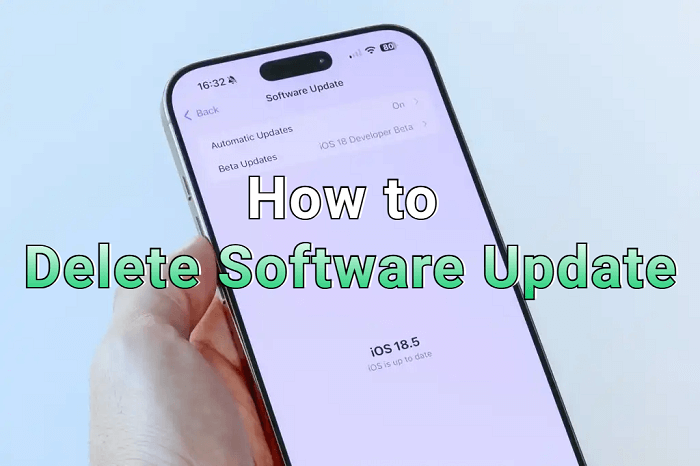how to delete software update ios 17/18/26