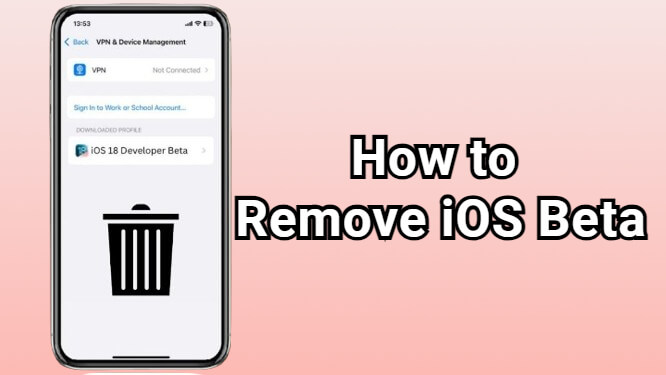 how to remove iOS beta