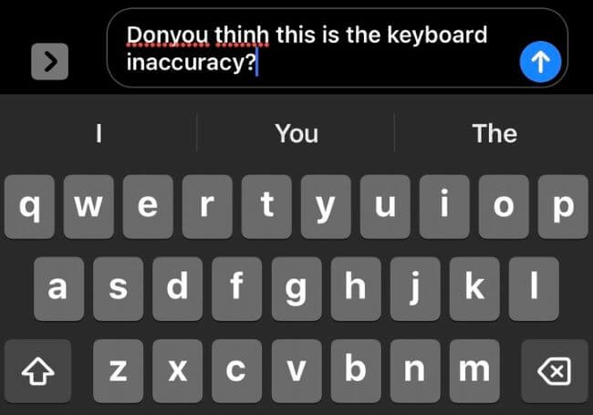 iPhone keyboard inaccurate
