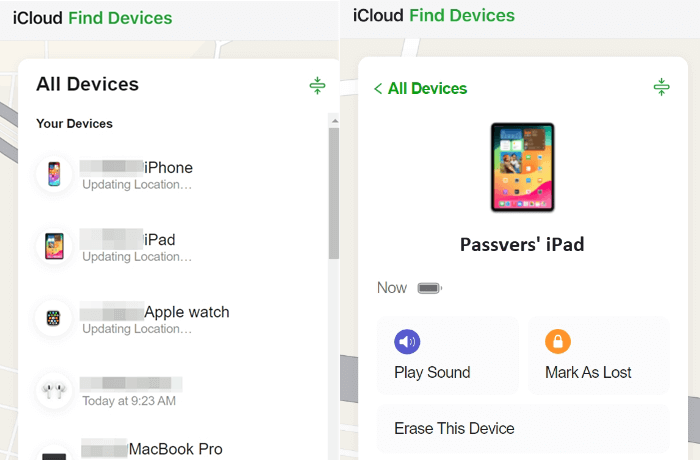 icloud erase ipad