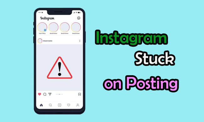 instagram stuck on posting