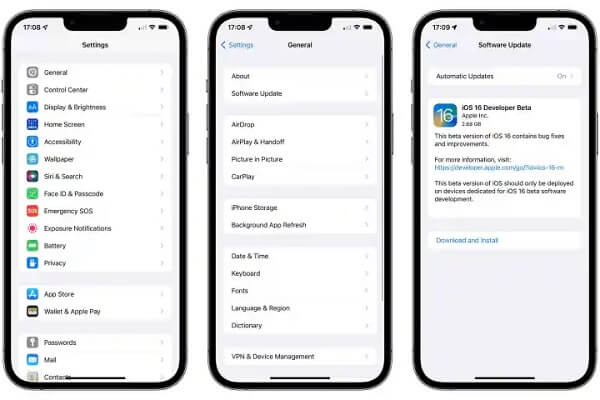 install ios 16/17/18 beta