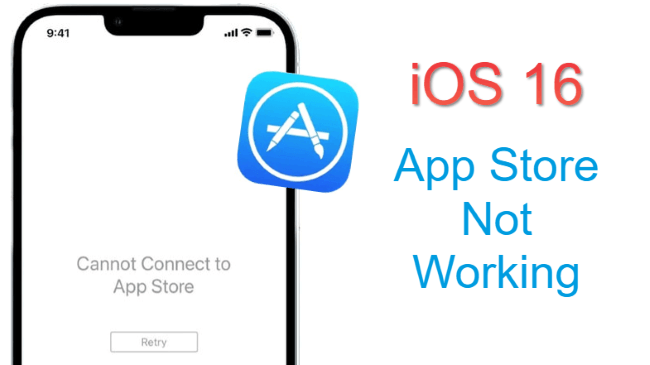 ios 16 app store not working