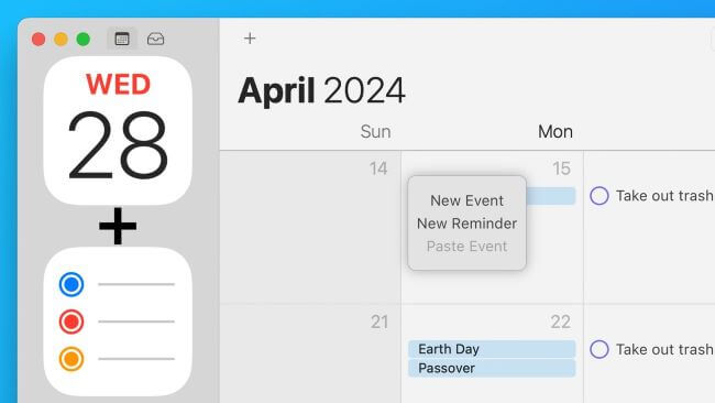 iOS 18 Calendar and Reminders features