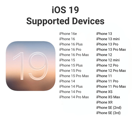 ios 19 supported devices