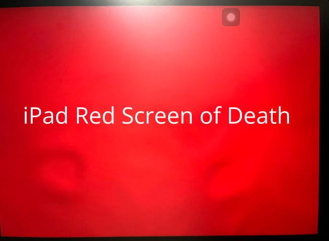 ipad red screen