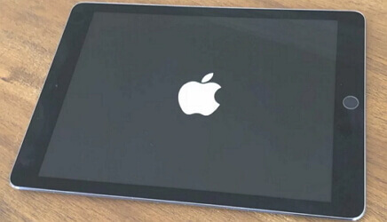 ipad update stuck