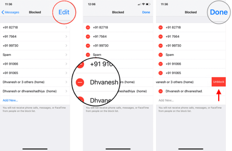 iphone check blocked contacts