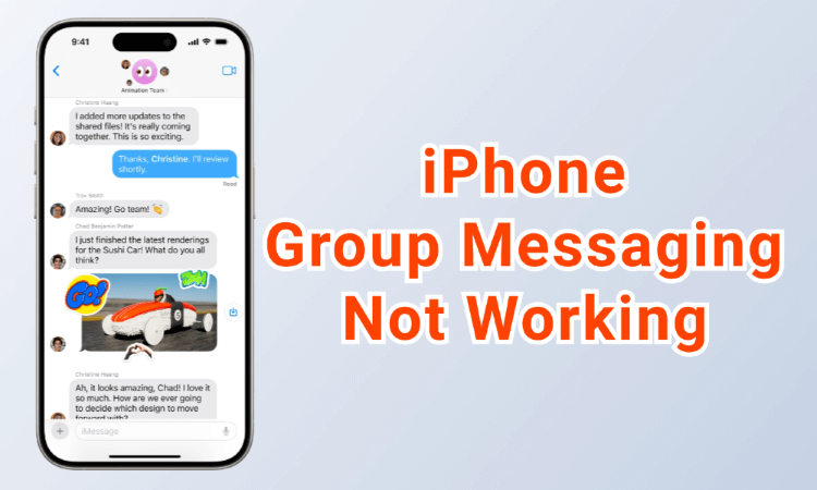 iphone group messaging not working