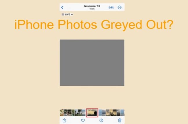 iPhone photos greyed out