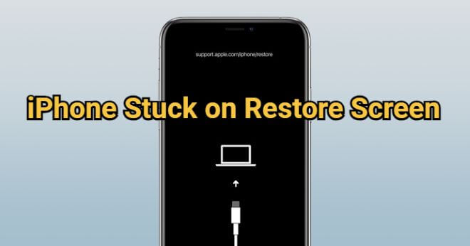 iPhone stuck on restore screen