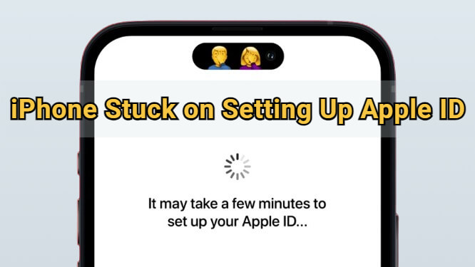 iphone stuck on setting up apple id