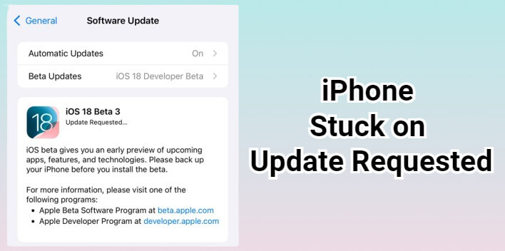 iphone stuck on update requested