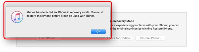 restore iPhone via iTunes