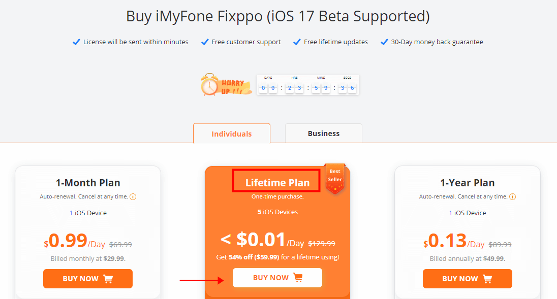 buy lifetime - imyfone fixppo