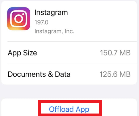 offload Instagram