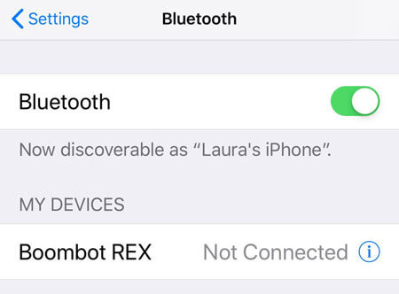open bluetooth on your iphone
