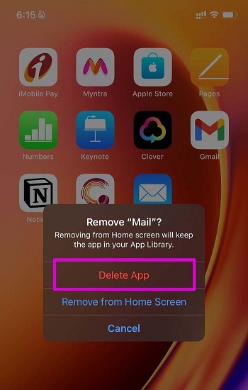 reinstall mail app