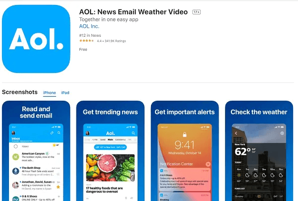 update aol app