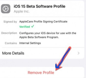 remove beta profile