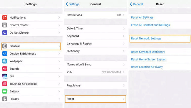 reset network setting