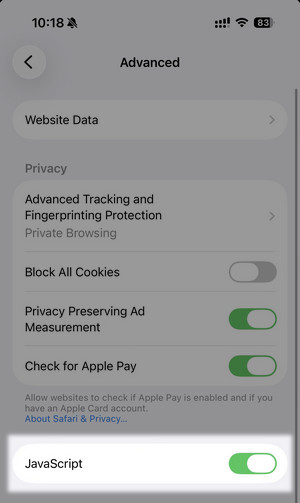 safari advanced javascript