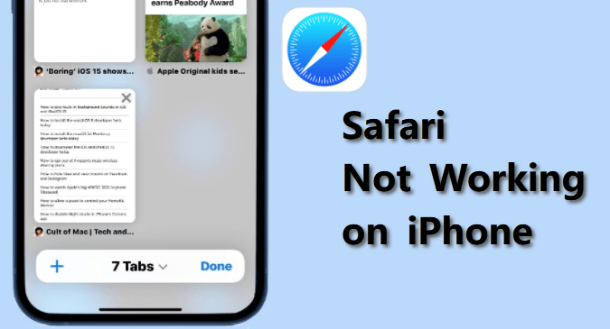 safari not working on iphone