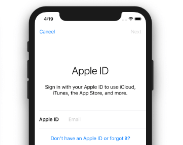 sign in Apple ID