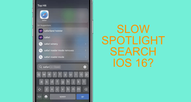 slow spotlight search in ios 16