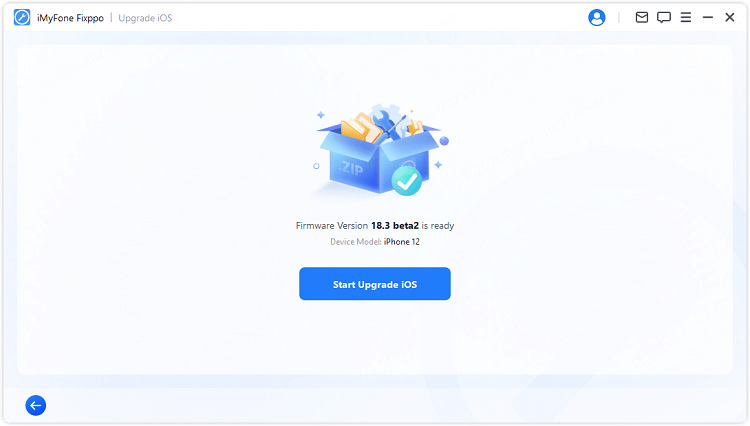 start to upgrade ios