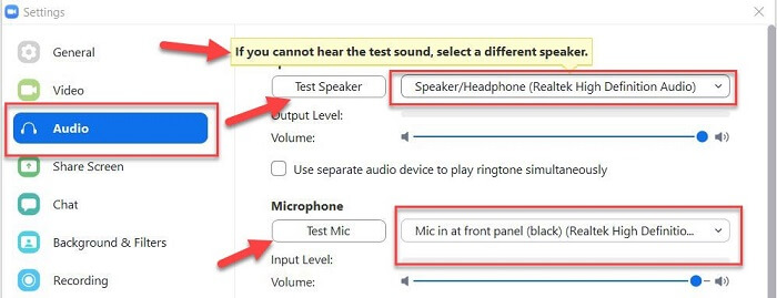 test mic