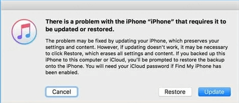 there is a problem with your iphone