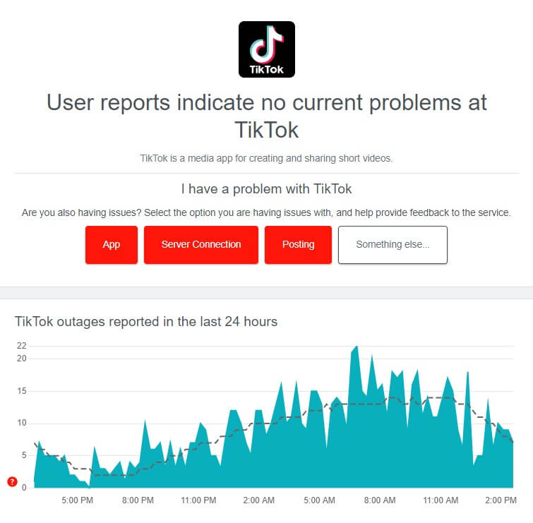 tiktok current problem check