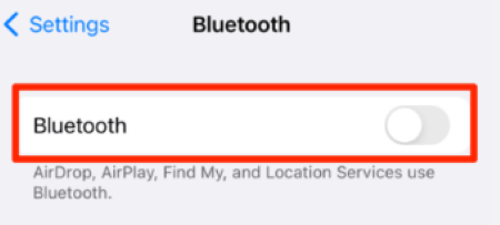 turn off bluetooth