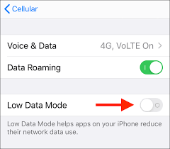 turn off low data saver mode