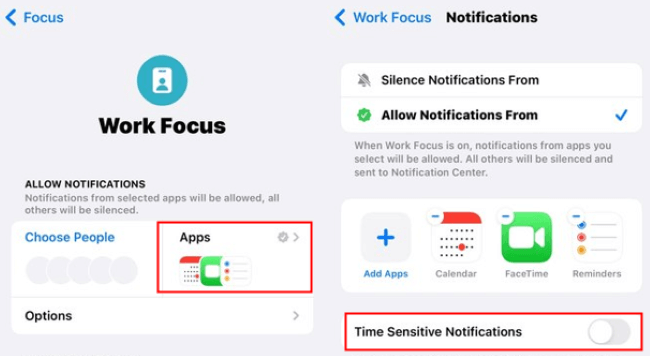 toggle off time sensitive notifications
