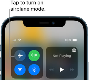 turn airplane mode on