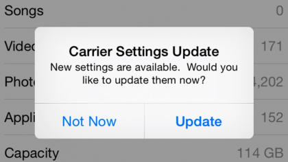 update carrier settings